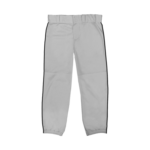 Badger Sport Big League Braided Girls' Pant (230400-040404), Color 'Baseball Grey/Black'